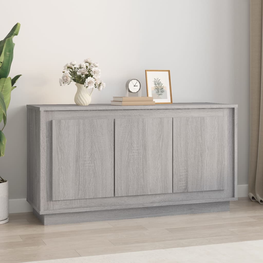 vidaXL Sideboard Grey Sonoma 102x35x55 cm Engineered Wood