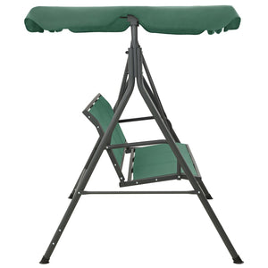 vidaXL Garden Swing Bench Green 170 cm Textilene and Steel