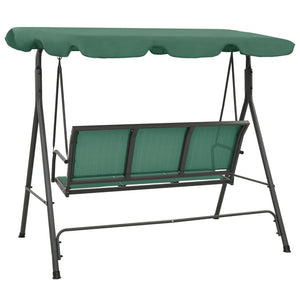 vidaXL Garden Swing Bench Green 170 cm Textilene and Steel