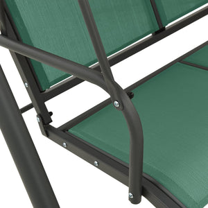 vidaXL Garden Swing Bench Green 170 cm Textilene and Steel