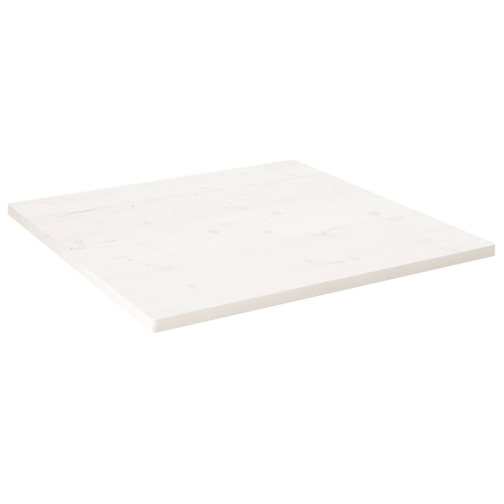 vidaXL Table Top White 70x70x2.5 cm Solid Wood Pine Square