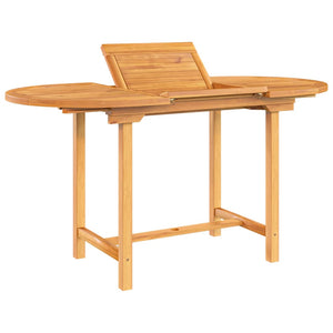 vidaXL Extending Garden Table 110-160x80x75 cm Solid Wood Teak