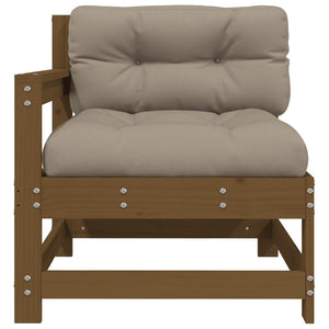 vidaXL Garden Chair with Cushions Honey Brown Solid Wood Pine