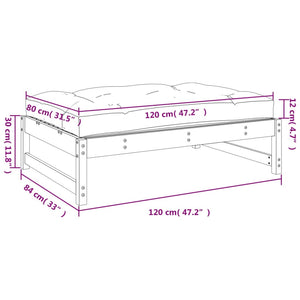 vidaXL Garden Footstool 120x80 cm Solid Wood Pine