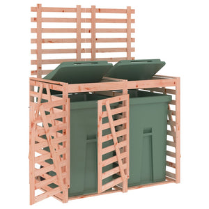 vidaXL Double Wheelie Bin Storage Solid Wood Douglas