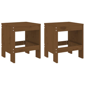 vidaXL 3 Piece Garden Bistro Set Honey Brown Solid Wood Pine