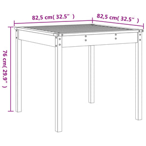 vidaXL 5 Piece Garden Dining Set Black Solid Wood Pine