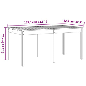 vidaXL 13 Piece Garden Dining Set White Solid Wood Pine