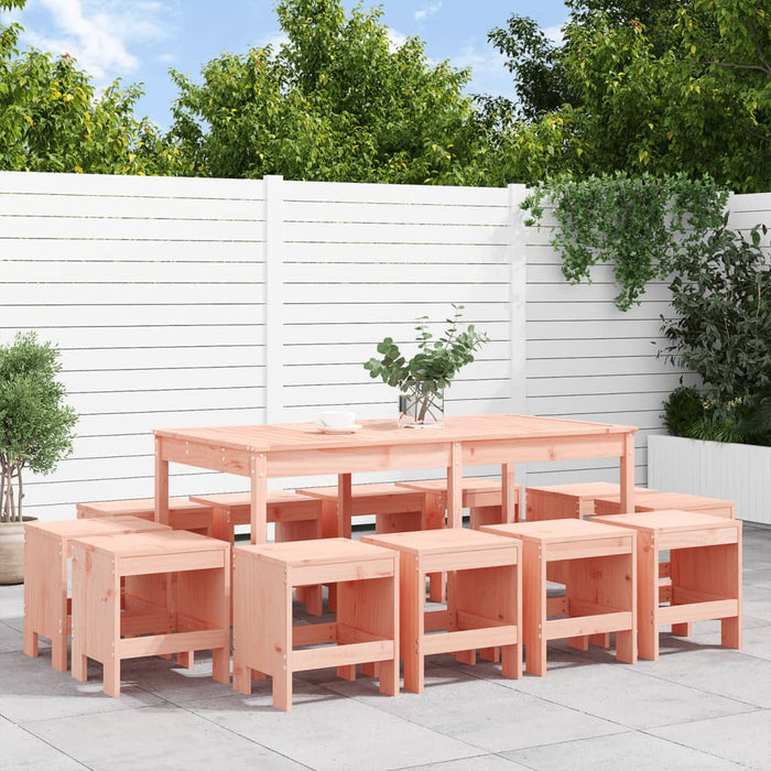 vidaXL 13 Piece Garden Dining Set Solid Wood Douglas