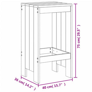 vidaXL 3 Piece Garden Bar Set Solid Wood Pine