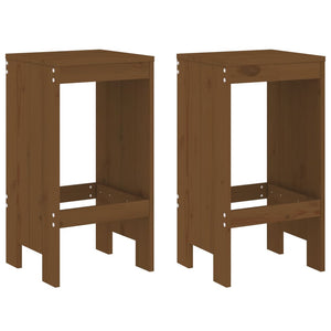 vidaXL 3 Piece Garden Bar Set Honey Brown Solid Wood Pine