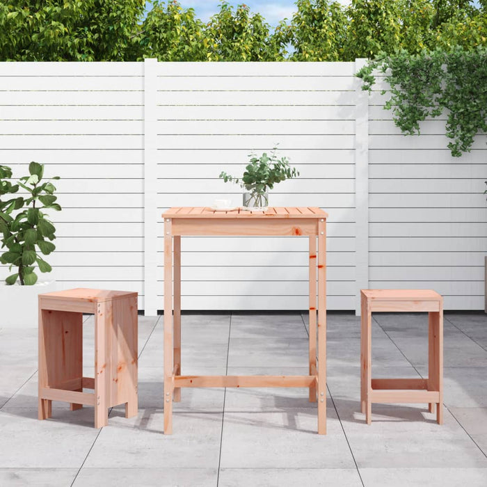 vidaXL 3 Piece Garden Bar Set Solid Wood Douglas