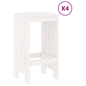 vidaXL 5 Piece Garden Bar Set White Solid Wood Pine