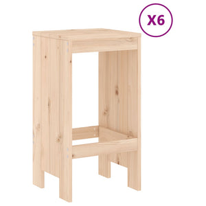 vidaXL 7 Piece Garden Bar Set Solid Wood Pine