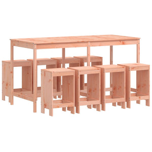 vidaXL 9 Piece Garden Bar Set Solid Wood Douglas