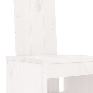 vidaXL 3 Piece Garden Bar Set White Solid Wood Pine