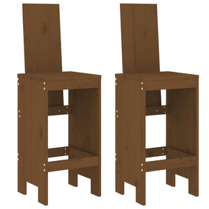 vidaXL 3 Piece Garden Bar Set Honey Brown Solid Wood Pine