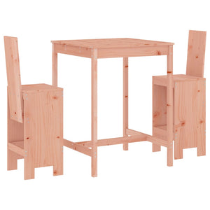 vidaXL 3 Piece Garden Bar Set Solid Wood Douglas