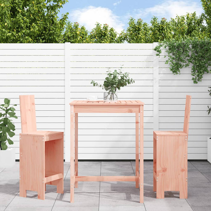 vidaXL 3 Piece Garden Bar Set Solid Wood Douglas