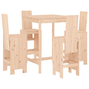 vidaXL 5 Piece Garden Bar Set Solid Wood Pine