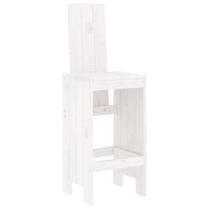 vidaXL 5 Piece Garden Bar Set White Solid Wood Pine