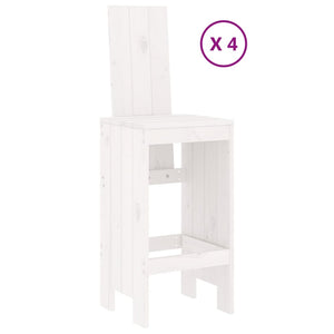 vidaXL 5 Piece Garden Bar Set White Solid Wood Pine