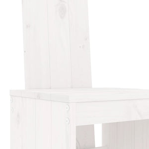 vidaXL 7 Piece Garden Bar Set White Solid Wood Pine