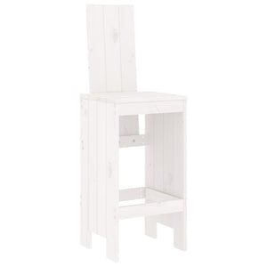 vidaXL 9 Piece Garden Bar Set White Solid Wood Pine