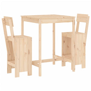 vidaXL 3 Piece Garden Bar Set Solid Wood Pine