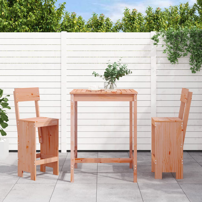 vidaXL 3 Piece Garden Bar Set Solid Wood Douglas