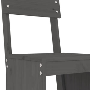 vidaXL 5 Piece Garden Bar Set Grey Solid Wood Pine