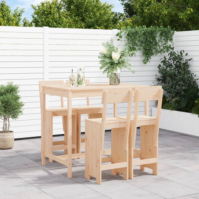 vidaXL 5 Piece Garden Bar Set Solid Wood Pine