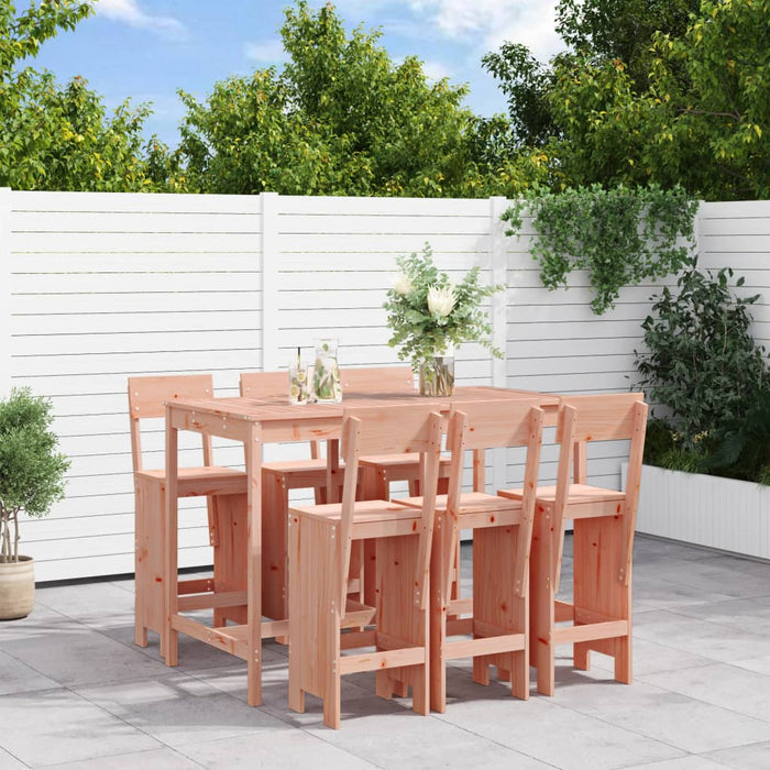 vidaXL 7 Piece Garden Bar Set Solid Wood Douglas