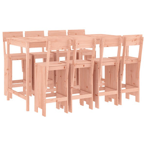 vidaXL 9 Piece Garden Bar Set Solid Wood Douglas