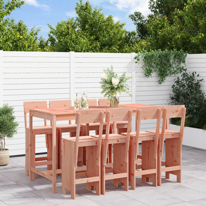 vidaXL 9 Piece Garden Bar Set Solid Wood Douglas