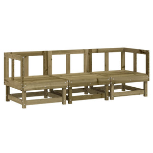 vidaXL 3 Piece Garden Lounge Set Impregnated Wood Pine