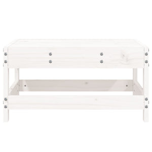 vidaXL Garden Footstool White Solid Wood Pine