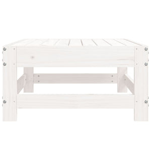 vidaXL Garden Footstool White Solid Wood Pine