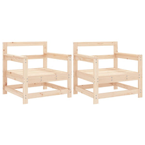 vidaXL Garden Chairs 2 pcs Solid Wood Pine