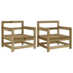 vidaXL Garden Chairs 2 pcs Impregnated Wood Pine