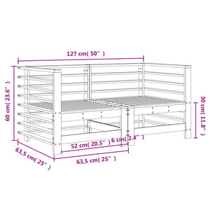 vidaXL Garden Corner Sofas 2 pcs Impregnated Wood Pine