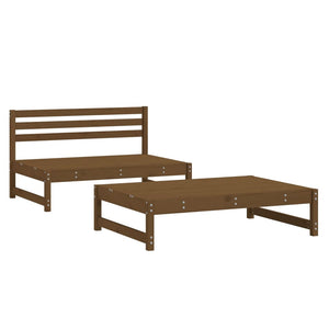 vidaXL 2 Piece Garden Lounge Set Honey Brown Solid Wood Pine