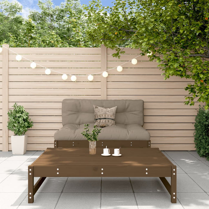 vidaXL 2 Piece Garden Lounge Set Honey Brown Solid Wood Pine