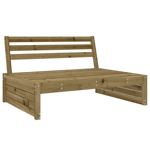 vidaXL Garden Middle Sofa 120x80 cm Impregnated Wood Pine