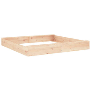 vidaXL Sandbox with Seats Square Solid Wood Pine