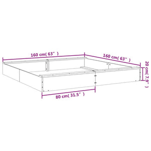 vidaXL Sandbox with Seats Square Solid Wood Pine