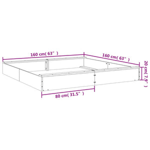 vidaXL Sandbox with Seats Grey Square Solid Wood Pine
