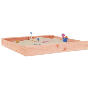 vidaXL Sandbox with Seats Square Solid Wood Douglas