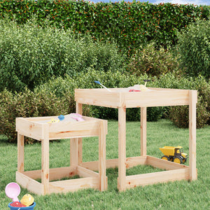 vidaXL Sand Tables 2 pcs Solid Wood Pine