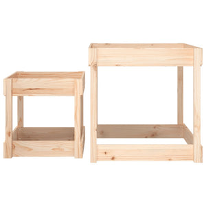 vidaXL Sand Tables 2 pcs Solid Wood Pine